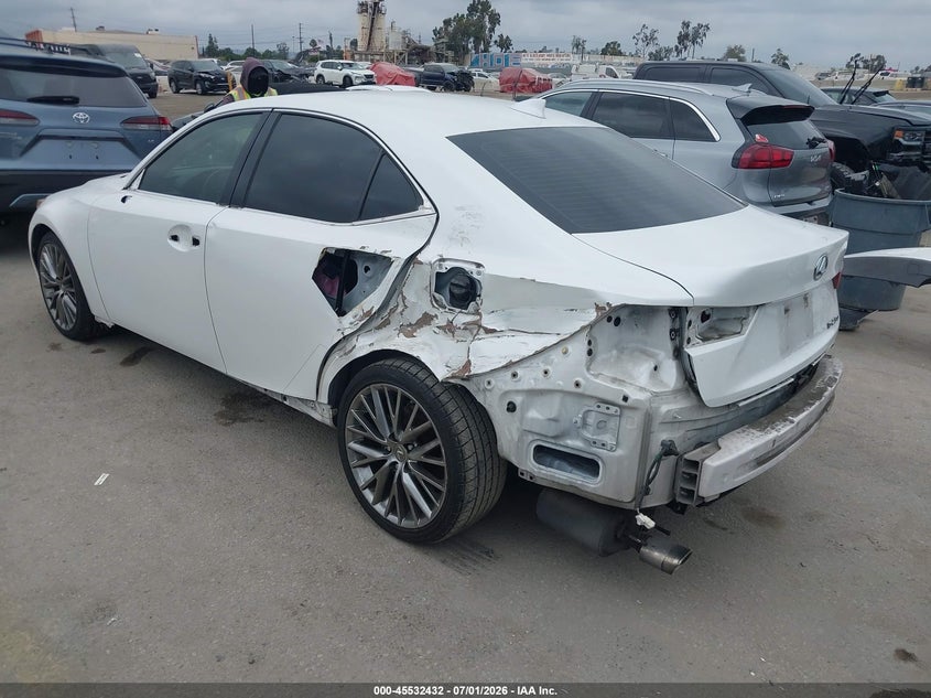 2015 Lexus Is VIN JTHBF1D23F5053729 IAAI salvage auction — LEFT REAR, Salvage (California), sold $2,150 on 2026-07-29 (photo 3)