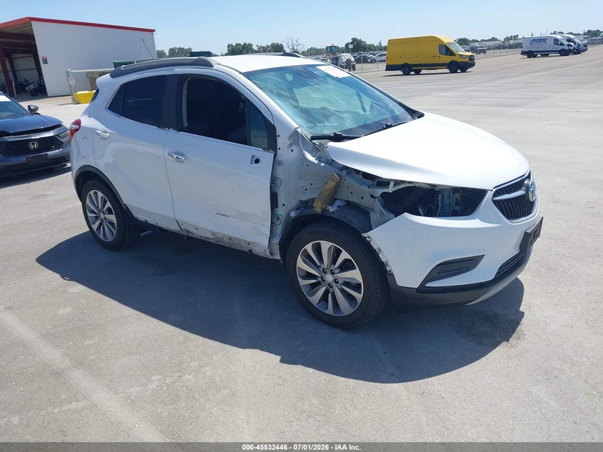 2018 Buick Encore VIN KL4CJASB1JB664001 IAAI salvage auction — FRONT END, Salvage (California), sold $825 on 2026-07-14 (photo 1)
