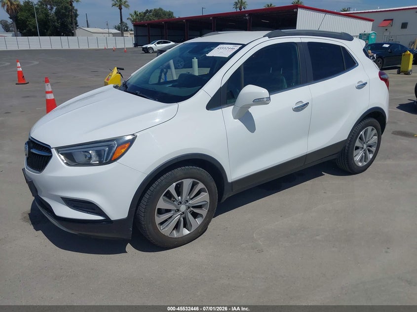 2018 Buick Encore VIN KL4CJASB1JB664001 IAAI salvage auction — FRONT END, Salvage (California), sold $825 on 2026-07-14 (photo 2)