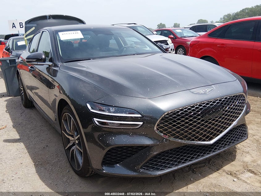 2026 Genesis G70 VIN KMTG14SC1TU174491 IAAI salvage auction — REAR END, Enterprise Vehicles Clear Only (Kansas), sold $21,800 on 2026-07-15 (photo 1)