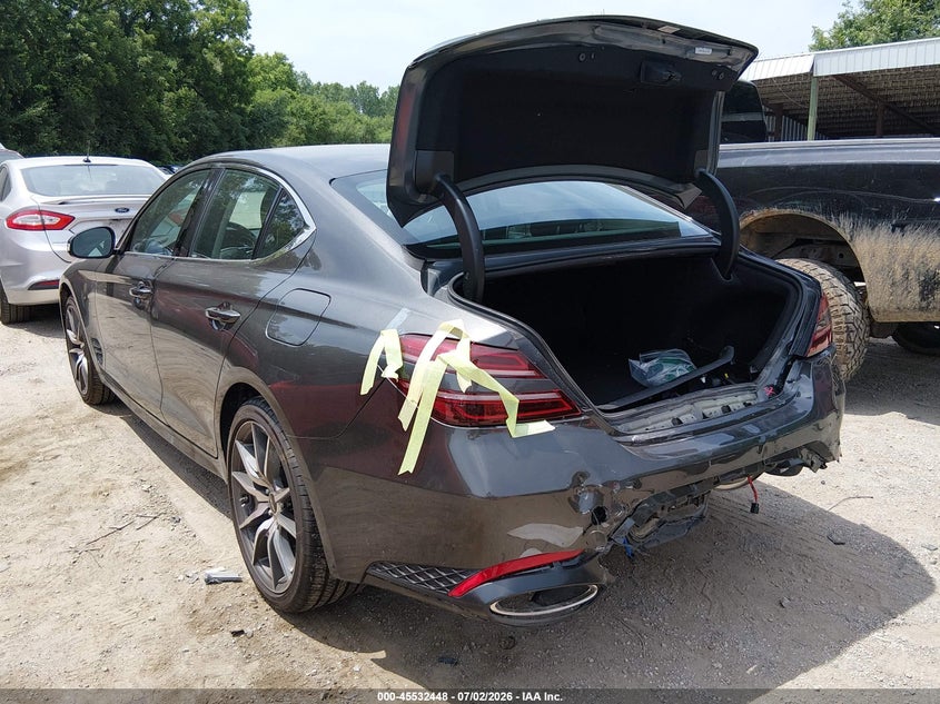 2026 Genesis G70 VIN KMTG14SC1TU174491 IAAI salvage auction — REAR END, Enterprise Vehicles Clear Only (Kansas), sold $21,800 on 2026-07-15 (photo 3)