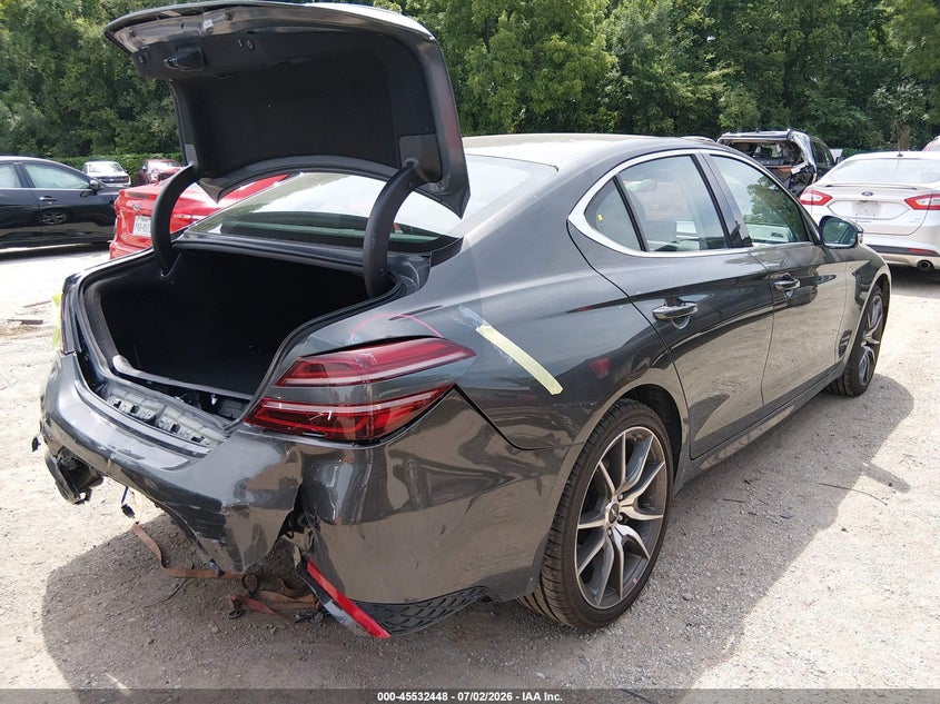 2026 Genesis G70 VIN KMTG14SC1TU174491 IAAI salvage auction — REAR END, Enterprise Vehicles Clear Only (Kansas), sold $21,800 on 2026-07-15 (photo 4)