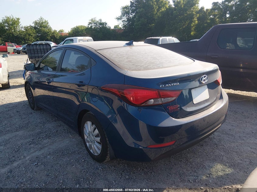 2016 Hyundai Elantra VIN KMHDH4AE8GU514737 IAAI salvage auction — NORMAL WEAR, Original (Ohio), sold $625 on 2026-07-28 (photo 3)