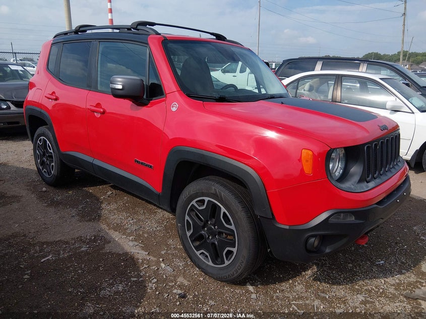 2017 Jeep Renegade VIN ZACCJBCB5HPE74096 IAAI salvage auction — LEFT SIDE, Clear (Indiana), sold $1,650 on 2026-08-01 (photo 1)