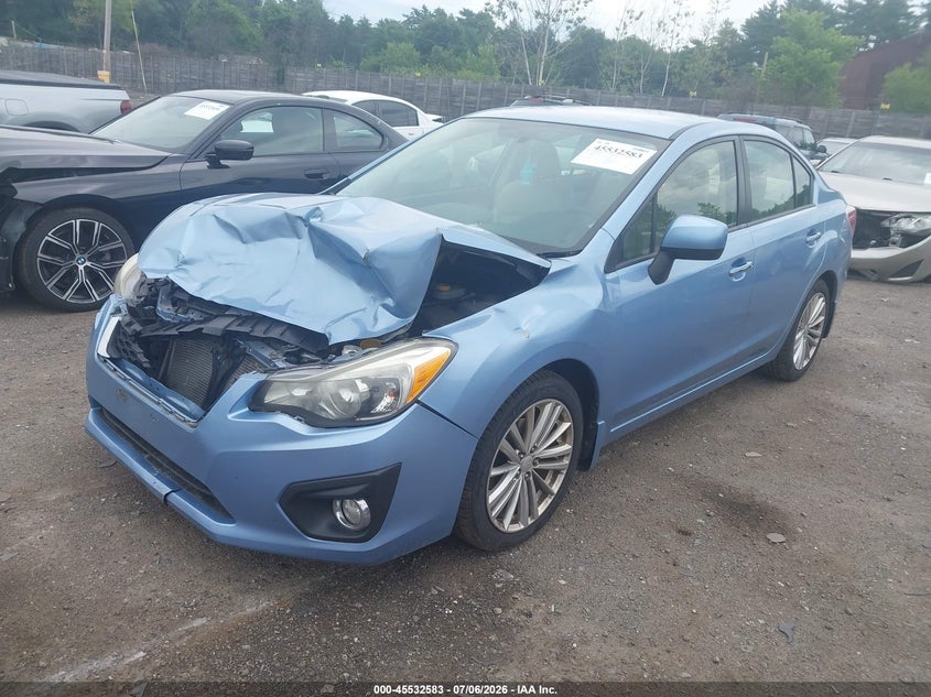 2012 Subaru Impreza VIN JF1GJAG63CH024266 IAAI salvage auction — FRONT END, Clear (Massachusetts), sold $775 on 2026-07-08 (photo 2)