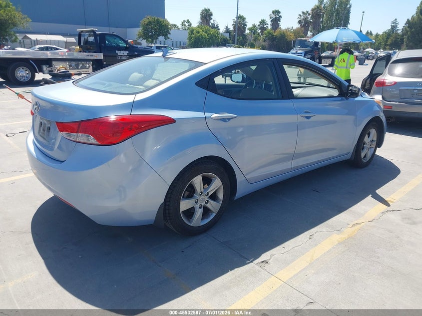 2013 Hyundai Elantra VIN KMHDH4AE5DU754405 IAAI salvage auction — LEFT FRONT, Salvage (California), sold $925 on 2026-07-29 (photo 4)