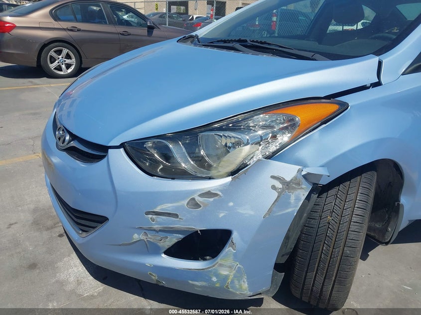 2013 Hyundai Elantra VIN KMHDH4AE5DU754405 IAAI salvage auction — LEFT FRONT, Salvage (California), sold $925 on 2026-07-29 (photo 6)