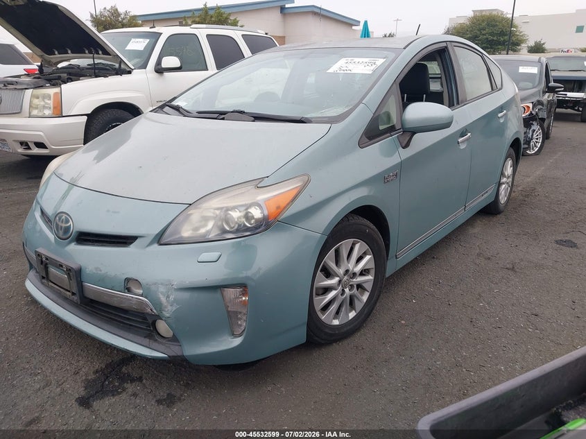 2013 Toyota Prius VIN JTDKN3DP1D3045939 IAAI salvage auction — FRONT END, Salvage Certificate (California), sold $4,400 on 2026-07-15 (photo 2)