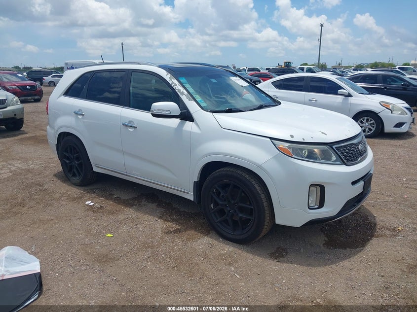 2014 Kia Sorento VIN 5XYKW4A79EG490076 IAAI salvage auction — LEFT SIDE, Salvage (Texas), sold $25 on 2026-07-29 (photo 1)