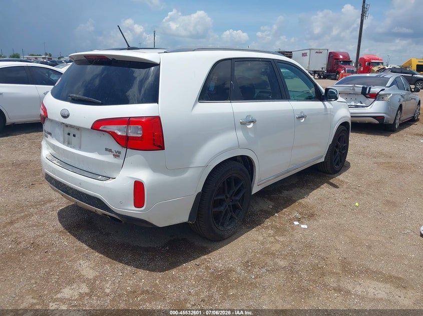 2014 Kia Sorento VIN 5XYKW4A79EG490076 IAAI salvage auction — LEFT SIDE, Salvage (Texas), sold $25 on 2026-07-29 (photo 4)