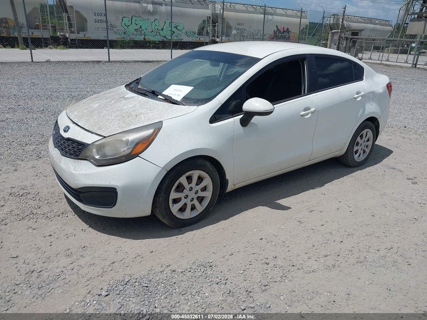 2015 Kia Rio VIN KNADM4A39F6452599 IAAI salvage auction — NORMAL WEAR, Clear (North Carolina), sold $1,000 on 2026-07-24 (photo 2)