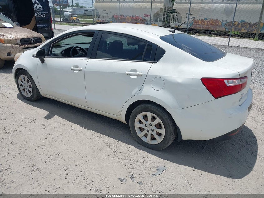 2015 Kia Rio VIN KNADM4A39F6452599 IAAI salvage auction — NORMAL WEAR, Clear (North Carolina), sold $1,000 on 2026-07-24 (photo 3)