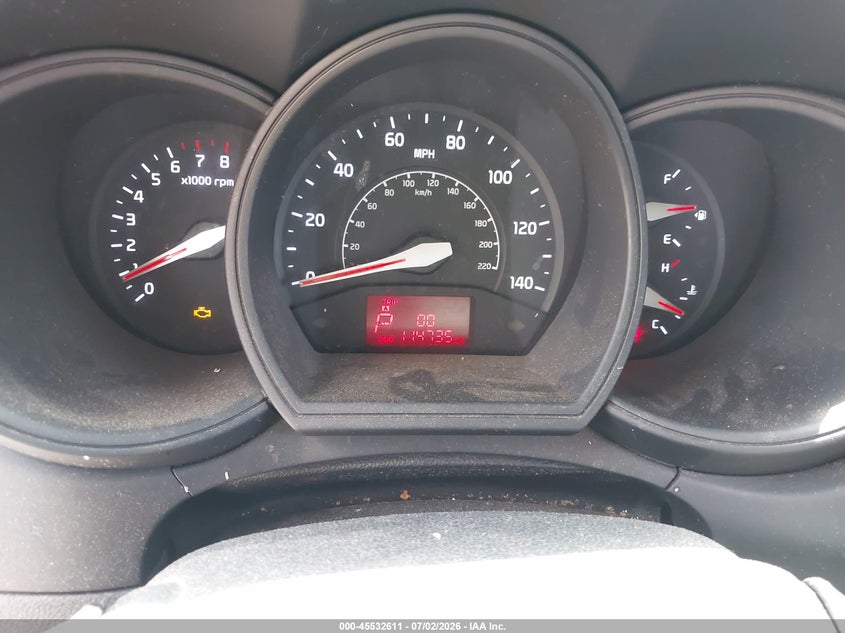 2015 Kia Rio VIN KNADM4A39F6452599 IAAI salvage auction — NORMAL WEAR, Clear (North Carolina), sold $1,000 on 2026-07-24 (photo 7)