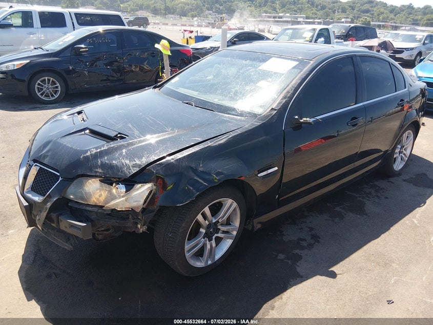 2009 Pontiac G8 VIN 6G2ER57759L160194 IAAI salvage auction — FRONT END, Salvage (Missouri), sold $800 on 2026-08-25 (photo 2)