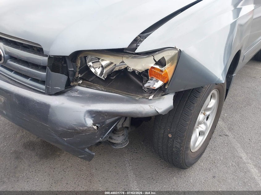 2004 Toyota Highlander VIN JTEGD21A040093688 IAAI salvage auction — FRONT END, Salvage (California), sold $625 on 2026-07-23 (photo 6)