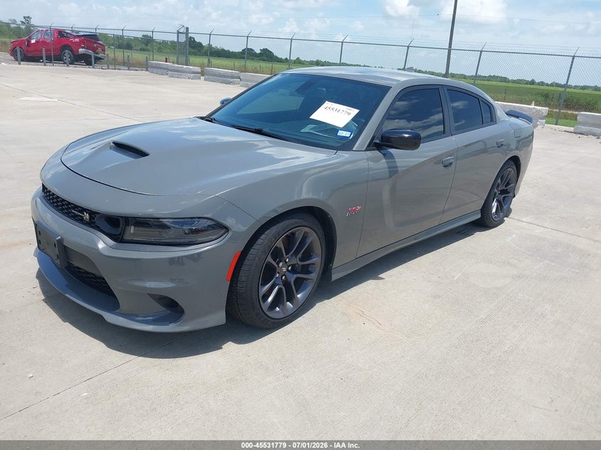 2023 Dodge Charger VIN 2C3CDXGJXPH660095 IAAI salvage auction — WATER/FLOOD, Salvage (Texas), sold $13,200 on 2026-08-28 (photo 2)