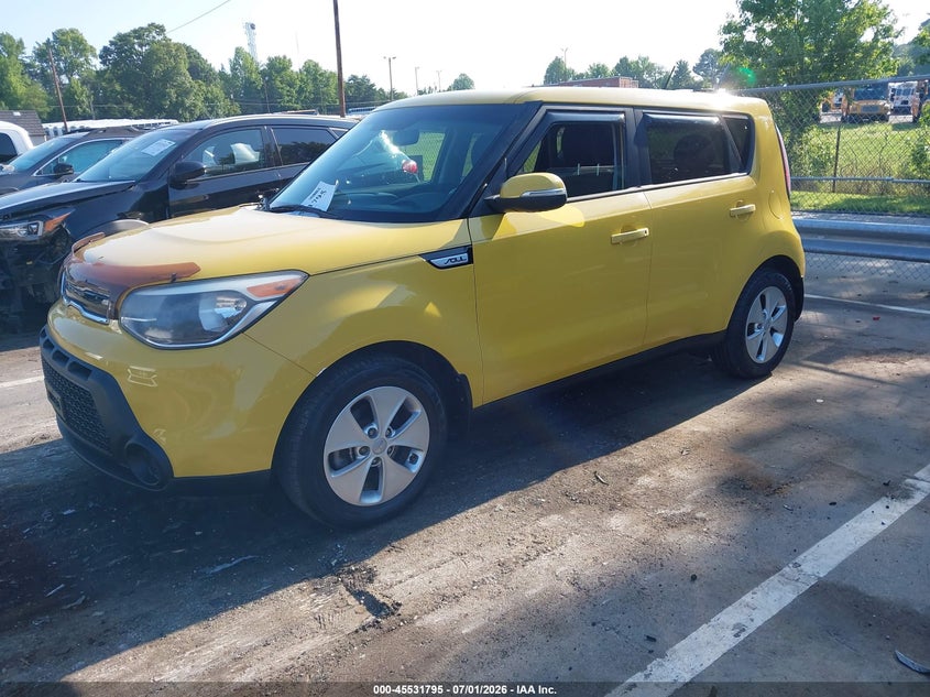 2014 Kia Soul VIN KNDJP3A53E7046884 IAAI salvage auction — SIDE, Clear (North Carolina), sold $1,300 on 2026-07-23 (photo 2)