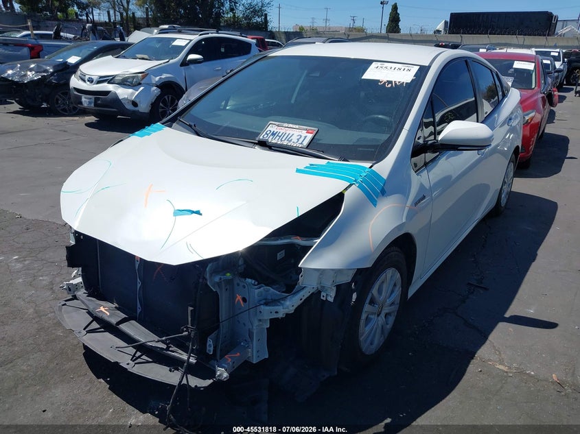 2019 Toyota Prius VIN JTDKARFU2K3091181 IAAI salvage auction — FRONT END, Salvage Certificate (California), sold $5,300 on 2026-07-22 (photo 2)