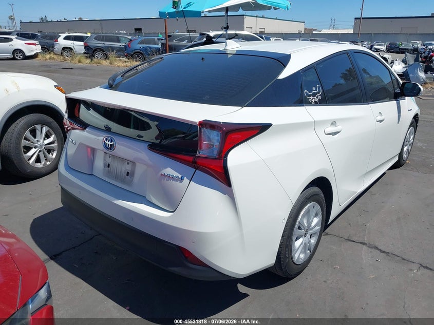 2019 Toyota Prius VIN JTDKARFU2K3091181 IAAI salvage auction — FRONT END, Salvage Certificate (California), sold $5,300 on 2026-07-22 (photo 4)