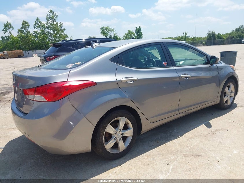 2013 Hyundai Elantra VIN KMHDH4AEXDU631649 IAAI salvage auction — NORMAL WEAR, Salvage Title, sold $525 on 2026-07-21 (photo 4)