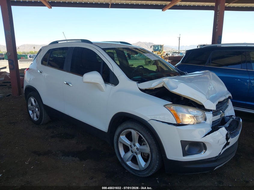 2015 Chevrolet Trax VIN KL7CJNSB4FB075896 IAAI salvage auction — FRONT END, Salvage Title, sold $25 on 2026-07-28 (photo 1)