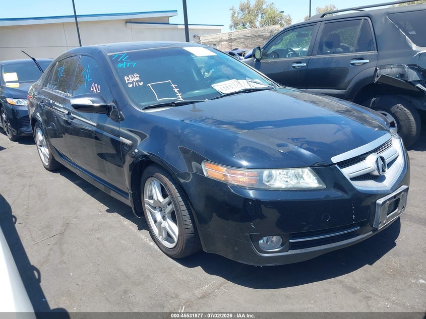 2007 Acura Tl VIN 19UUA66237A043781 IAAI salvage auction — LEFT FRONT, Salvage Certificate (California), sold $600 on 2026-07-12 (photo 1)