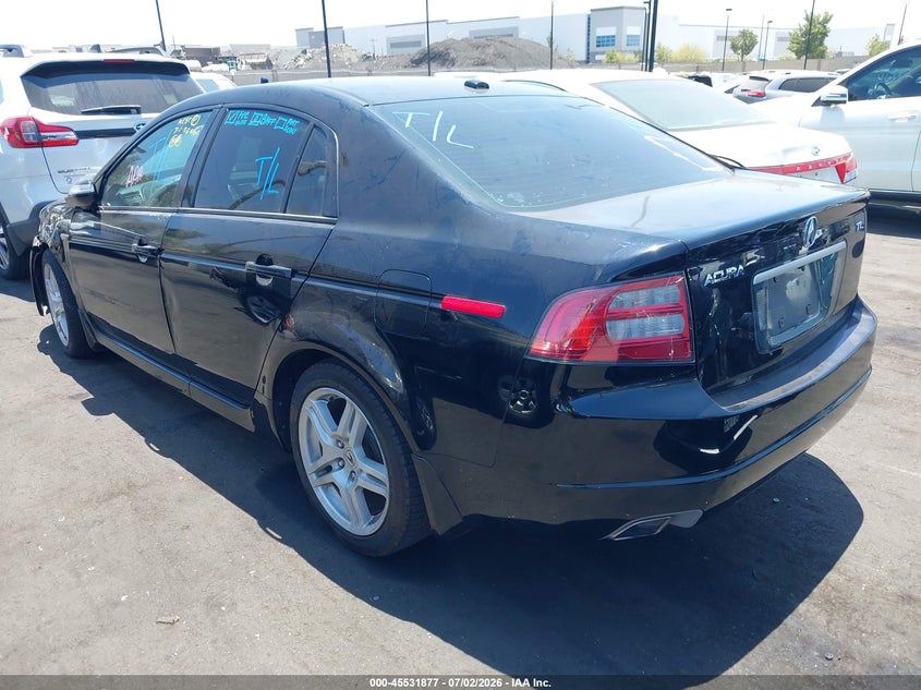 2007 Acura Tl VIN 19UUA66237A043781 IAAI salvage auction — LEFT FRONT, Salvage Certificate (California), sold $600 on 2026-07-12 (photo 3)