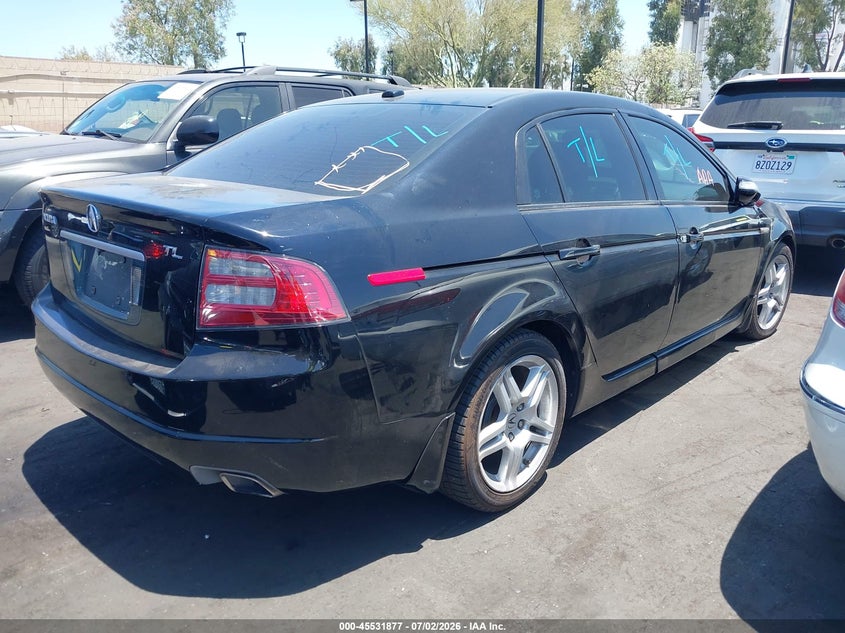 2007 Acura Tl VIN 19UUA66237A043781 IAAI salvage auction — LEFT FRONT, Salvage Certificate (California), sold $600 on 2026-07-12 (photo 4)