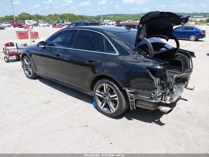 2018 Audi A4 VIN WAUENAF40JA166809 IAAI salvage auction — REAR END, Salvage (Missouri), sold $5,300 on 2026-08-02 (photo 3)