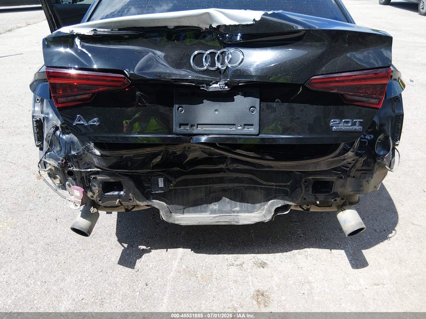 2018 Audi A4 VIN WAUENAF40JA166809 IAAI salvage auction — REAR END, Salvage (Missouri), sold $5,300 on 2026-08-02 (photo 6)