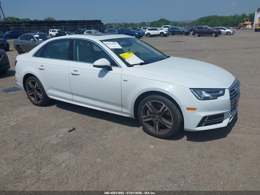 2017 Audi A4 VIN WAUENAF46HA164850 IAAI salvage auction — FRONT END, Wait Title, sold $3,750 on 2026-08-23 (photo 1)