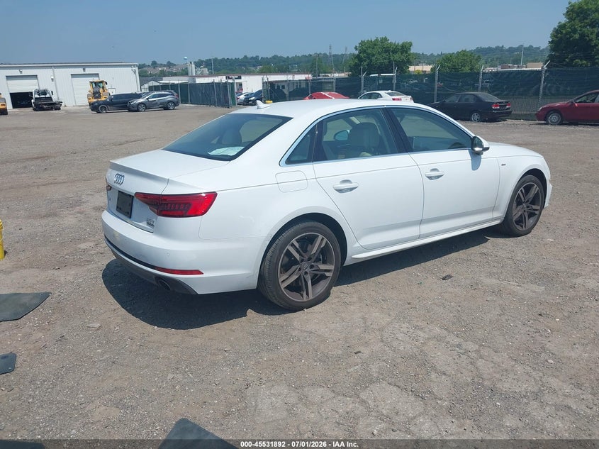 2017 Audi A4 VIN WAUENAF46HA164850 IAAI salvage auction — FRONT END, Wait Title, sold $3,750 on 2026-08-23 (photo 4)