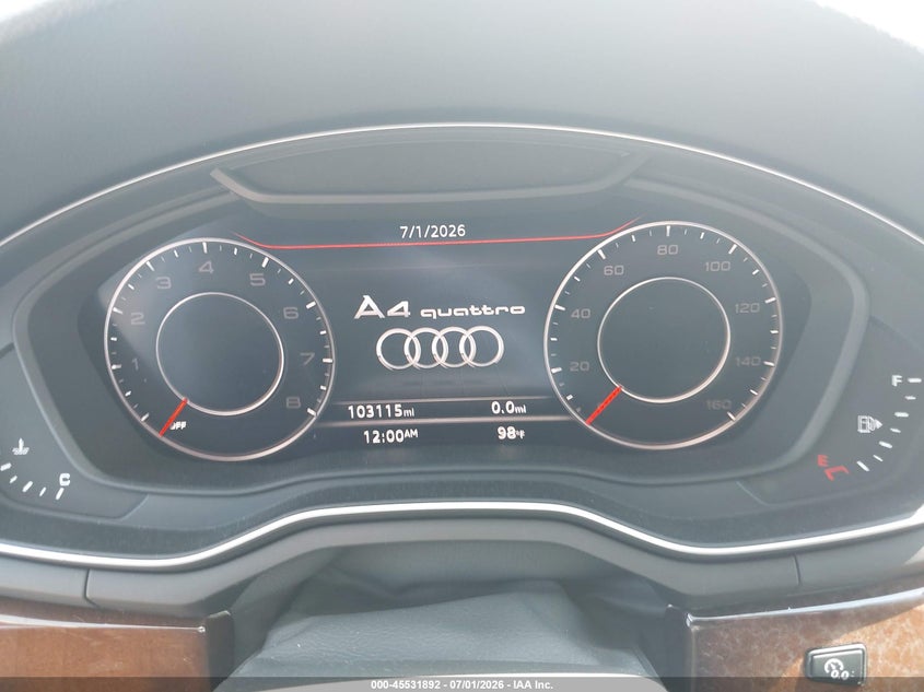 2017 Audi A4 VIN WAUENAF46HA164850 IAAI salvage auction — FRONT END, Wait Title, sold $3,750 on 2026-08-23 (photo 7)
