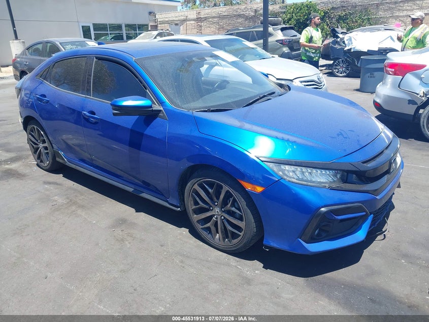 2020 Honda Civic VIN SHHFK7H92LU417088 IAAI salvage auction — FRONT & REAR, Salvage Certificate (California), sold $7,800 on 2026-07-12 (photo 1)