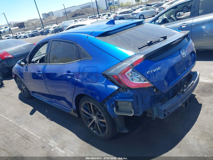 2020 Honda Civic VIN SHHFK7H92LU417088 IAAI salvage auction — FRONT & REAR, Salvage Certificate (California), sold $7,800 on 2026-07-12 (photo 3)