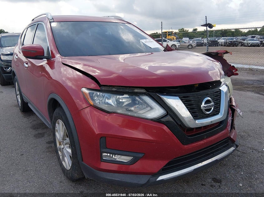 2017 Nissan Rogue VIN JN8AT2MT2HW392889 IAAI salvage auction — LEFT FRONT, Salvage Title, sold $1,200 on 2026-07-19 (photo 1)
