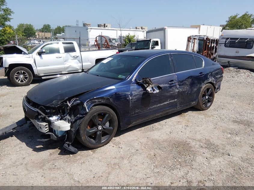 2010 Lexus Gs VIN JTHBE1KS4A0048213 IAAI salvage auction — FRONT & REAR, Salvage (Pennsylvania), sold $275 on 2026-07-19 (photo 2)