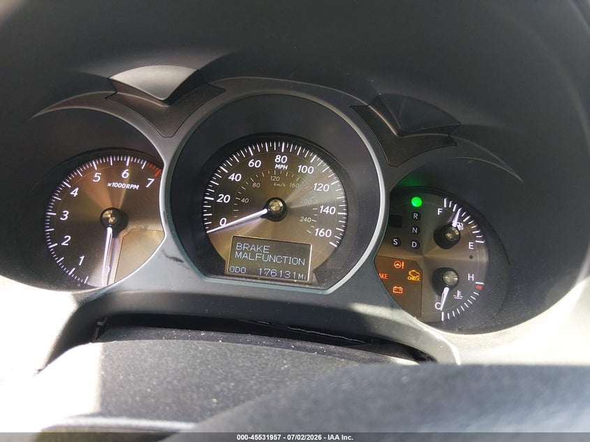 2010 Lexus Gs VIN JTHBE1KS4A0048213 IAAI salvage auction — FRONT & REAR, Salvage (Pennsylvania), sold $275 on 2026-07-19 (photo 7)