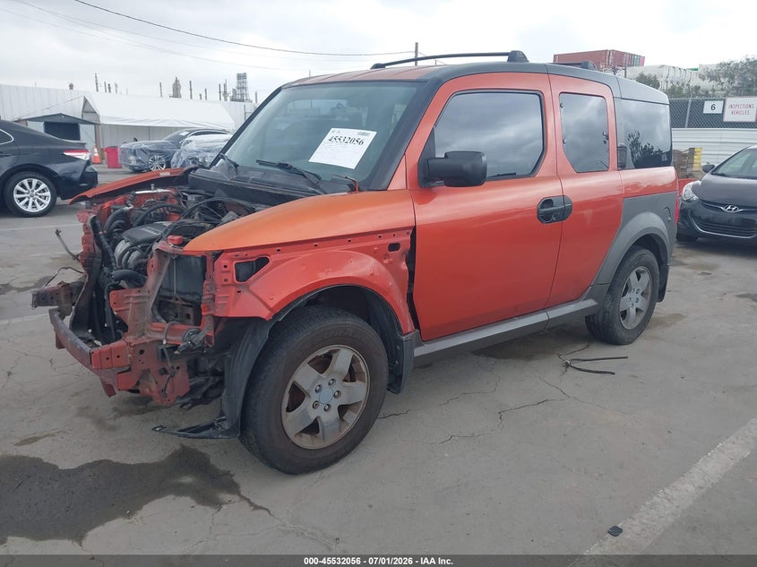 2005 Honda Element VIN 5J6YH18615L003290 IAAI salvage auction — FRONT END, Salvage (California), sold $550 on 2026-07-29 (photo 2)