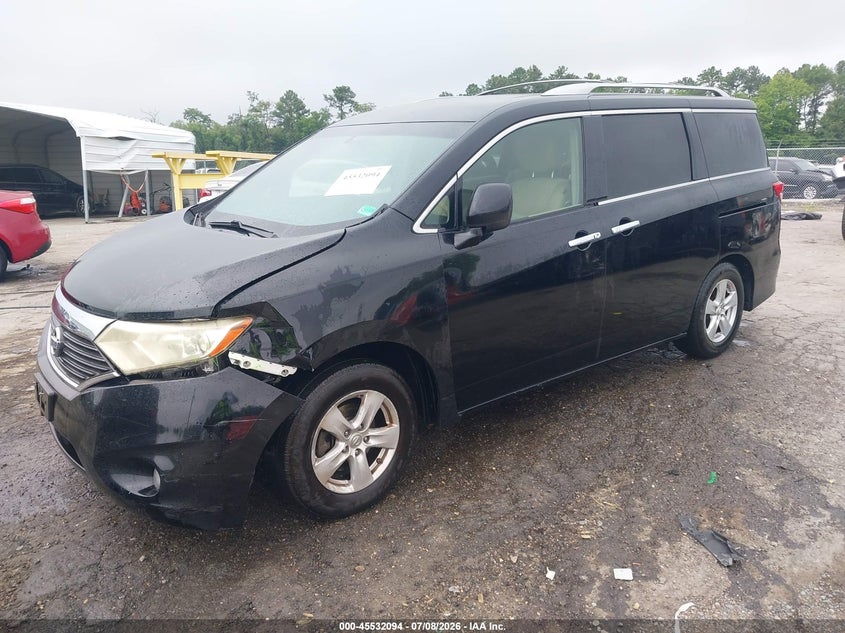 2012 Nissan Quest VIN JN8AE2KP6C9039093 IAAI salvage auction — FRONT END, Clear (Virginia), sold $25 on 2026-07-24 (photo 2)
