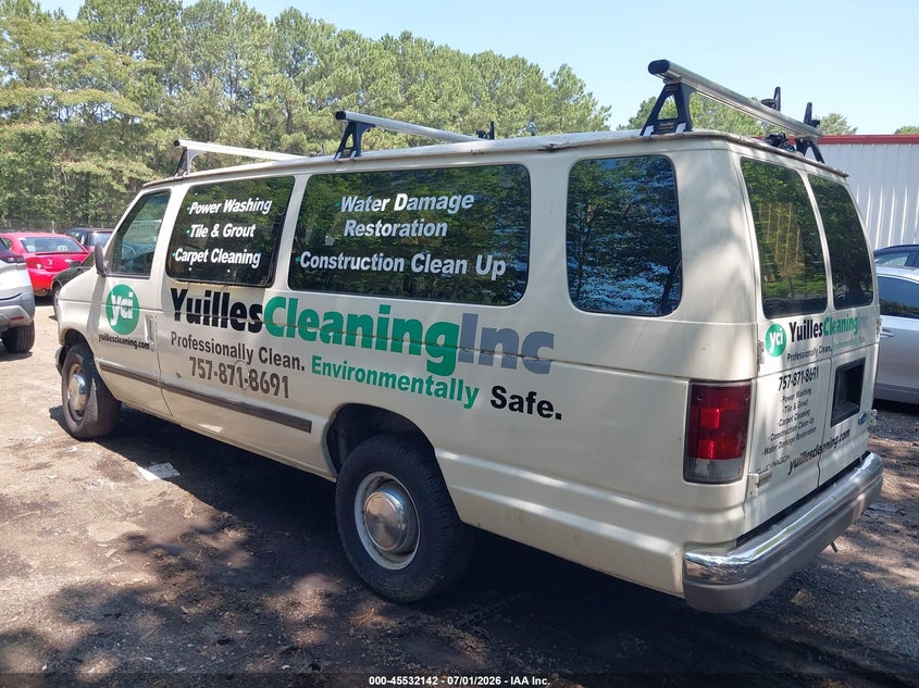 1996 Ford Econoline e350 VIN 1FBJS31H2THA13993 IAAI salvage auction — MECHANICAL, Clear (Virginia), sold $375 on 2026-07-09 (photo 3)