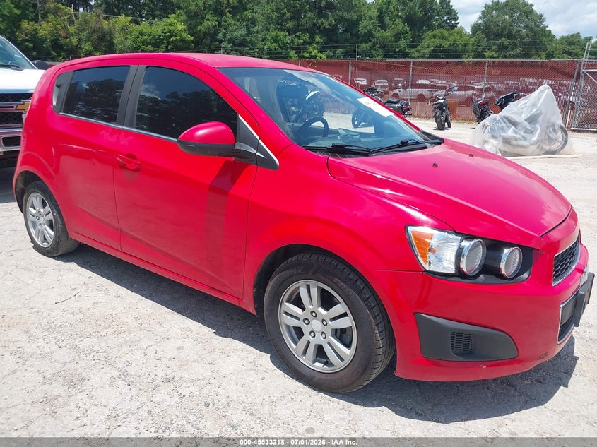 2015 Chevrolet SONIC VIN 1G1JC6SH2F4122824 IAAI salvage auction — LEFT SIDE, Original (Texas), sold $450 on 2026-07-09 (photo 1)
