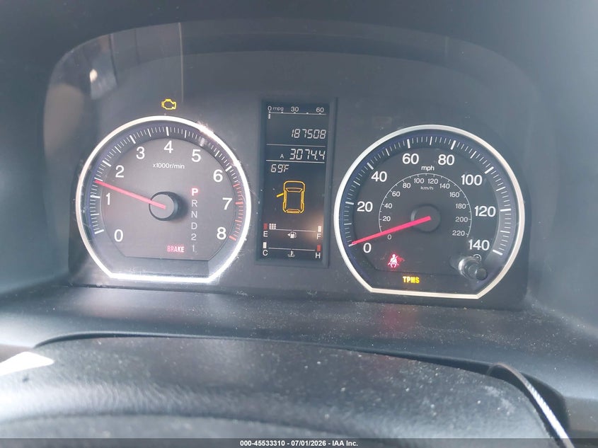 2007 Honda Cr-v VIN JHLRE48527C008726 IAAI salvage auction — NORMAL WEAR, Clear - Dealer Only (California), sold $1,650 on 2026-07-13 (photo 7)