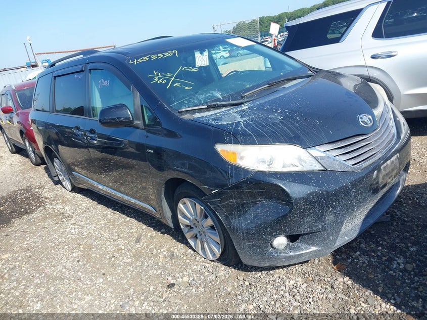 2016 Toyota Sienna VIN 5TDDK3DC0GS132779 IAAI salvage auction — LEFT SIDE, Mv-907A (New York), sold $4,900 on 2026-07-14 (photo 1)