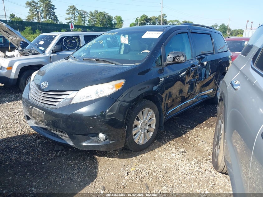 2016 Toyota Sienna VIN 5TDDK3DC0GS132779 IAAI salvage auction — LEFT SIDE, Mv-907A (New York), sold $4,900 on 2026-07-14 (photo 2)