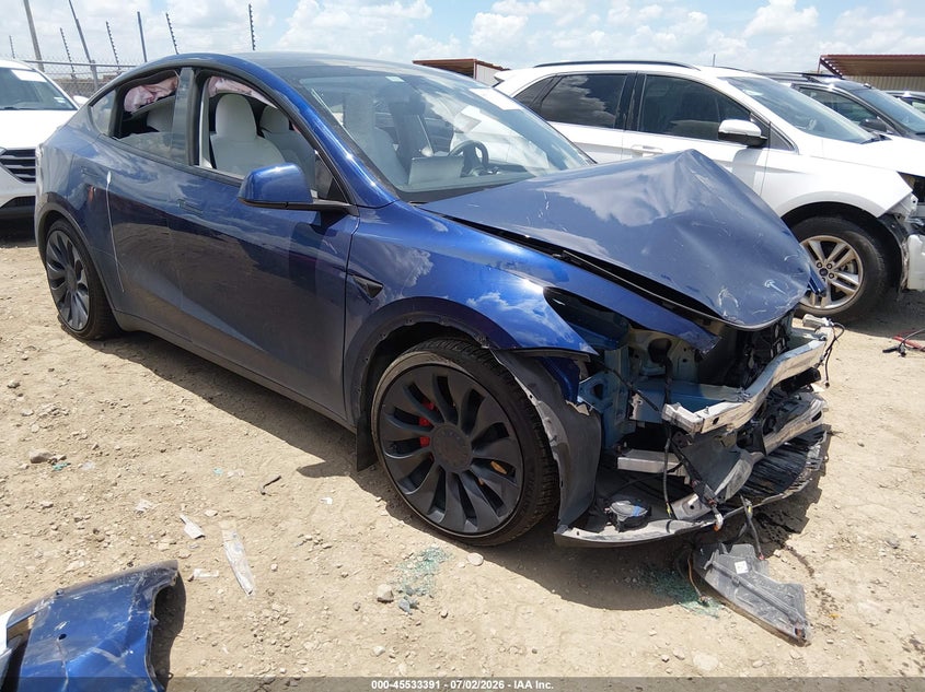 2022 Tesla Model y VIN 7SAYGDEF7NF529914 — IAAI salvage auction photo