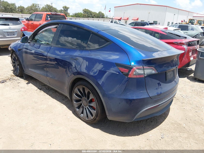 2022 Tesla Model y VIN 7SAYGDEF7NF529914 IAAI salvage auction — FRONT END, Original (Texas), sold $9,500 on 2026-08-27 (photo 3)