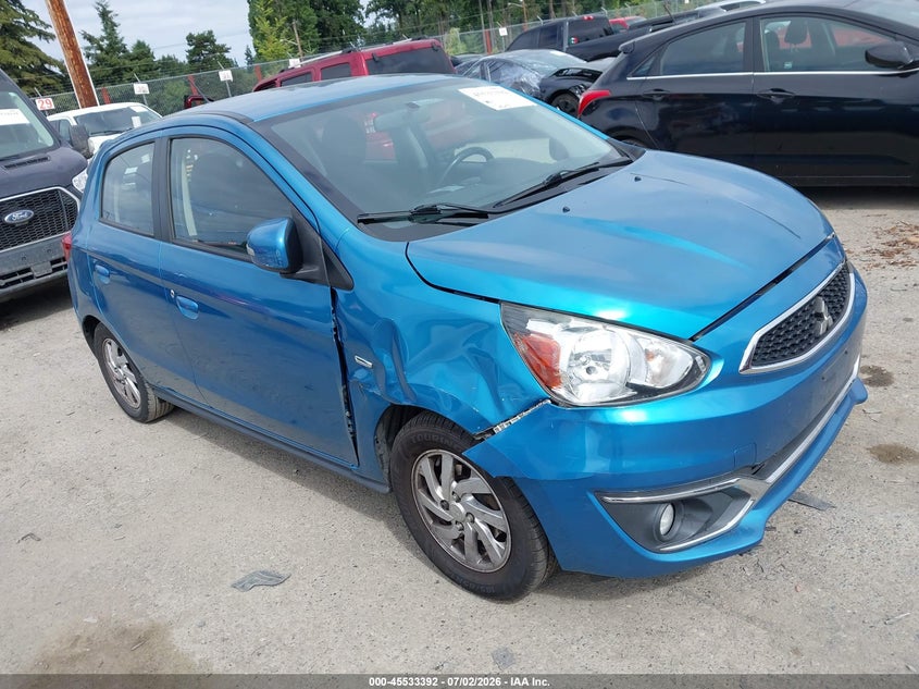 2017 Mitsubishi Mirage VIN ML32A4HJ9HH006311 IAAI salvage auction — RIGHT FRONT, Bill Of Sale (Washington), sold $825 on 2026-07-17 (photo 1)