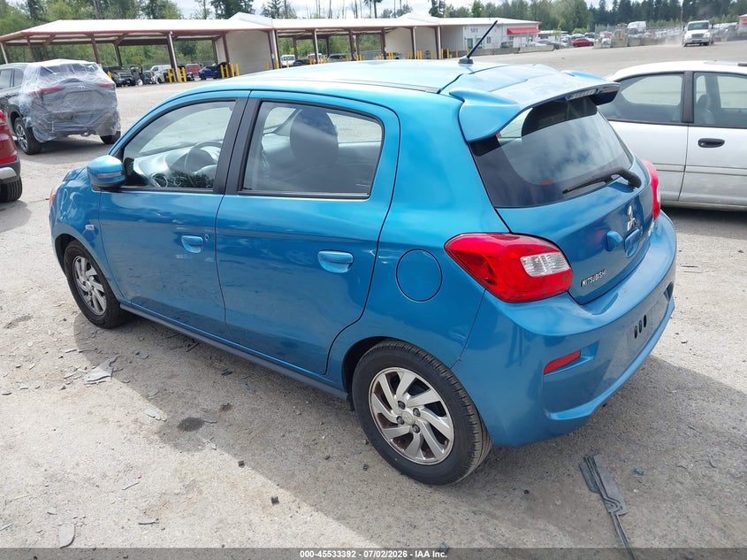 2017 Mitsubishi Mirage VIN ML32A4HJ9HH006311 IAAI salvage auction — RIGHT FRONT, Bill Of Sale (Washington), sold $825 on 2026-07-17 (photo 3)
