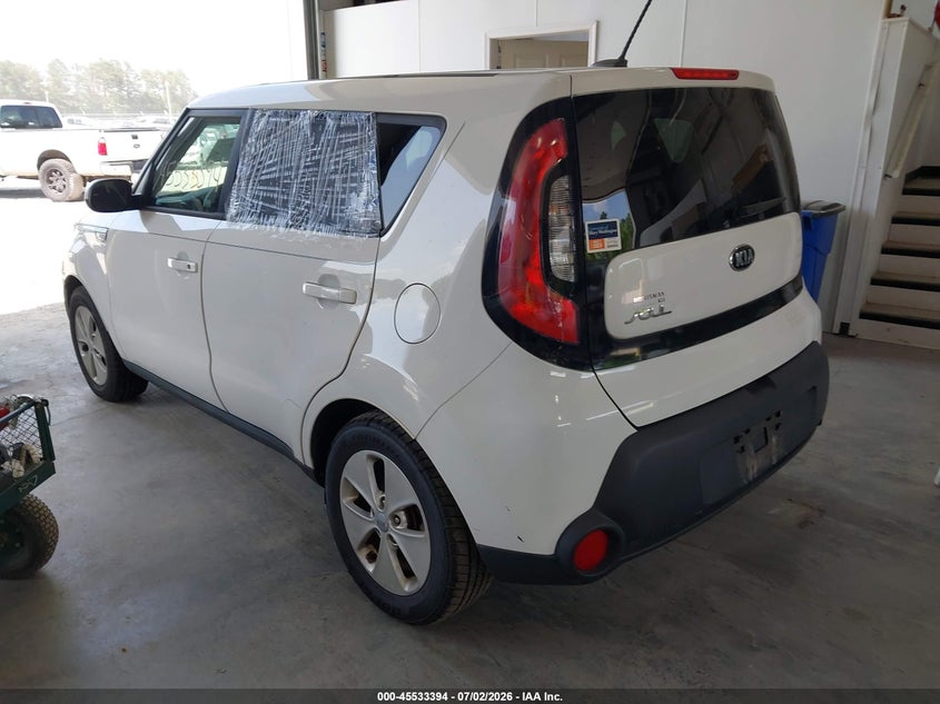 2015 Kia Soul VIN KNDJN2A26F7795539 IAAI salvage auction — THEFT, Clear (Virginia), sold $675 on 2026-07-17 (photo 3)